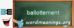 WordMeaning blackboard for ballottement